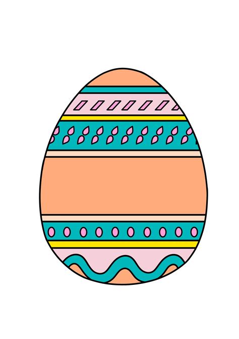 Printable Colored Easter Eggs